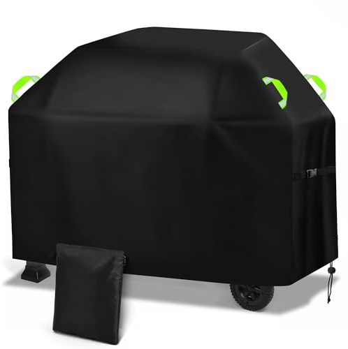 Gucass Funda Barbacoa Exterior Impermeable, 420D Oxford Funda Protectora para BBQ Cover 165x70x125 cm, Resistente Cubierta para Barbacoa de Gas, Anti-Viento/Anti-Polvo/Anti-Humedad/Anti UV