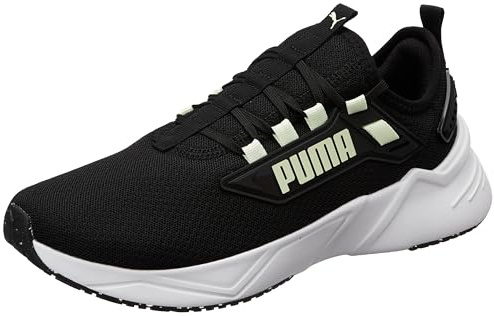 Puma Scarpe da corsa unisex per adulti Retaliate 3, Spritz Nero-Bianco-Mela, 11 UK