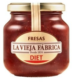 Spanish Diet Strawberry Jam Bundle - Pack of 3 x 280g Glass Jars - No Added Sugar - Authentic Traditional Recipe with Real Fruit Pieces
