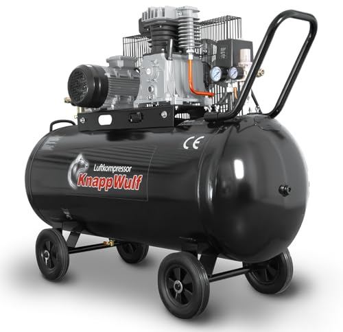 KnappWulf Compressore d'aria KW3700 con caldaia da 200 l, con separatore d'acqua da 400 V, 352 l/min, 10 bar, 4 CV