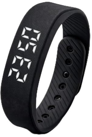 Xforevery Silent Vibrating Alarm Wristband, IP65 Waterproof Reminder Wrist Alarm for Hearing Impaired Deaf Heavy Sleepers, Calories Counter and Activity Tracker Watch with Step