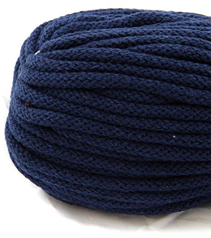 nts Nähtechnik 6mm 50m Baumwollkordel Kordel Seil in vielen Farben (dunkelblau)