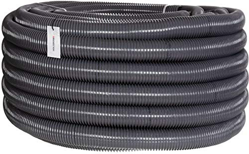 HOLZBRINK Teichschlauch 40 mm (1 1/2”) Spiralschlauch PVC Saugschlauch verstärkt, Länge: 10 m, HVS-05-10