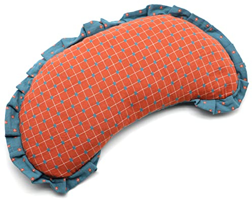 Almohada para dormir de lado de trigo sarraceno, almohada cervical EDOMI para aliviar el dolor, apoyo de espalda y hombros con cascos ajustables, almohada de cama con funda extraíble lavable (18 x 9