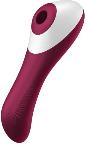 Satisfyer, vibratore e vibratore a onde di pressione, Dual Crush, vibratore 2:1 + sex toy a onde di pressione, 2 motori, utilizzabile su entrambi i lati