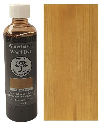 Parr's Water Based Wood Stain - Environmentally Friendly VOC Free - for Interior Woodwork - Antique Pine - 250ml