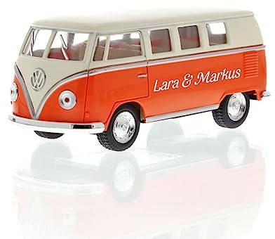 LittleStars Personalisierbarer Volkswagen Spielzeug-Bus orange
