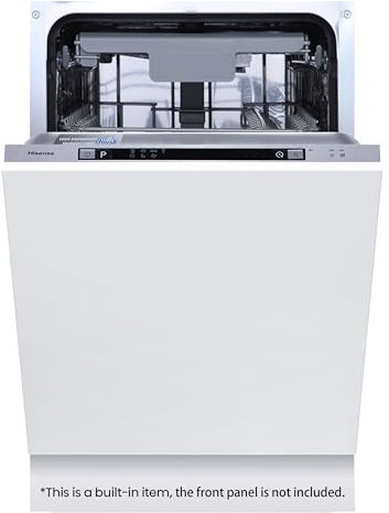 Hisense HV523E15UK 10 Places Slimline Fully Integrated Dishwasher White with 30 Minutes Quick Wash [Energy Class E]
