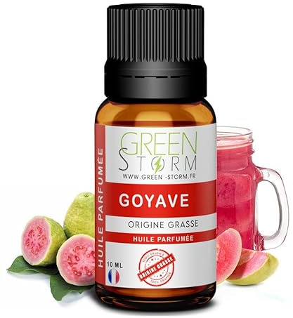 Huile PARFUMÉE Goyave 10 ML, Huile Essentielle - Diffusion, Cosmétique, Massage, Bain aromatique - DIY Bougie, Savon, Crème, Huile, Lotion - Peau Cheveux Green-Storm