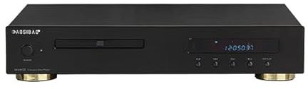 LeTkingok Lettore CD HIFI Puro Grado Audiofilo 220V, Lettore Musicale Senza Perdite Lettore Dischi USB XLR Out Home Lettore CD 8CM/12CM con Telecomando (Nero)