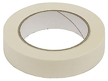 Concept4u Masking Tape 25mm x 50m 1 Roll White Low Tack Masking Tape DIY Tapes Perfect for Painting Decorating School Crafts Household or Industrial Use.
