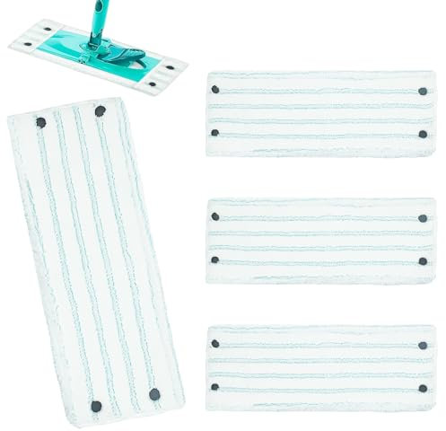 4 Stück Wischmopp Bezug Set, Bodenwischer Ersatzbezug Mikrofasern Set, Bodenwischer Ersatzbezug Mit Leicht Erhöhten Spezialborsten, 42x15.5cm Für Leifheit Floor Wischbezug Ersatz Zubehör