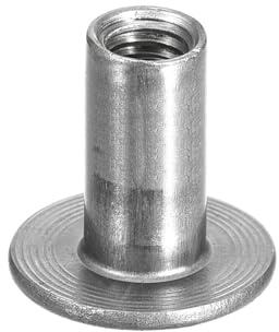 QUARKZMAN M6 T-Nüsse, 12 Stück Karbonstahl T-Nüsse, runde Grundplatte Schweißmuttern 20mm Höhe Durchgangsloch Flanscheinsatz weibliches Gewinde Plattenmuttern