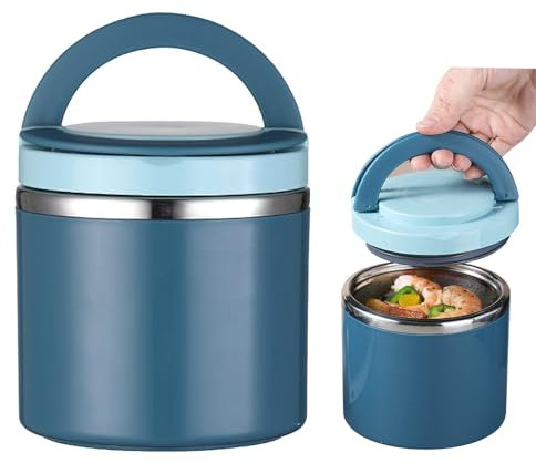 Lotvic Termo para Comida, 1L Termo Comida Caliente, Recipiente Térmico para Comida, Termo de Comida, Taza Aislada de Acero Inoxidable para Alimentos, Ideal para Viajes und Picnic, Escuela, Oficina