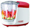 Tritatutto da Cucina Elettrico 250W, Tritacarne Elettrico a Doppia Lama con 2 Velocità, Frullatore Elettrico per Verdure in Vetro Temperato, Capacità 400ml (Rosso)