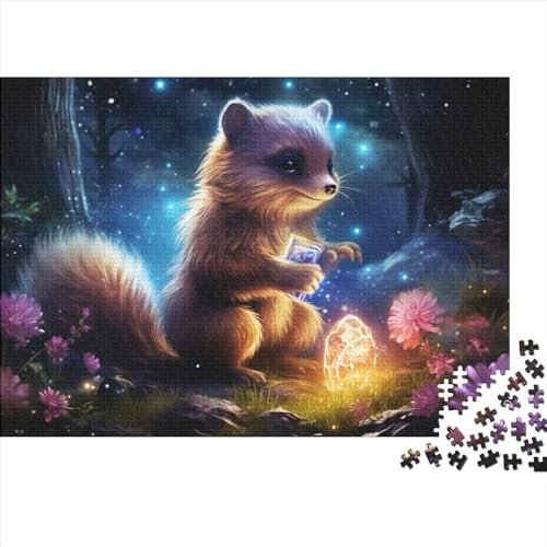 WXMMoney 1000 Teile Puzzle für Galaxie Waschbär Holzpuzzle Bildung Puzzle Spielzeug Familienspiele Weihnachts- und Geburtstagsgeschenke 1000 Teile (75 x 50 cm)