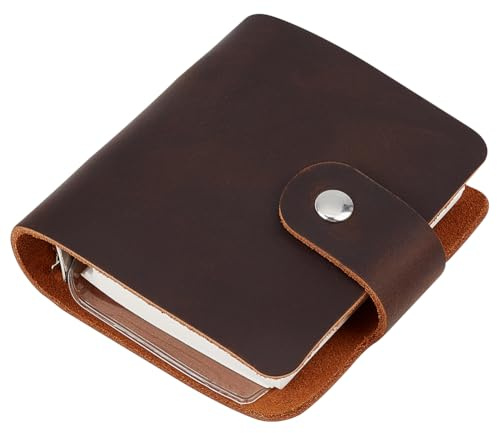 craspire Kleines Leder Tagebuch Nachfüllbares Notizbuch Im A9 Format Vintage Stil Für Reisen Tägliches Memo Planerpapier 3,5 x 3,7 Zoll 120 Seiten Mit Schloss Tragbarer Notizblock Für Männer Frauen