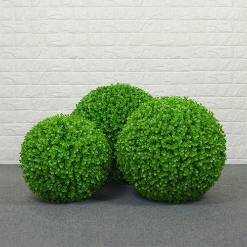 Künstliche Pflanzenkugel – künstliche dekorative Kugel, schön und voll, pflegeleicht, Buchsbaum-Topiary-Kugel, Party-Dekoration für drinnen und draußen, 15 Zoll, 19 Zoll, 23 Zoll, 28 Zoll, 1