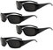 Makoto Nobu 4 Pièces Lunettes à Grille, Lunettes Sténopéïques, Lunettes de Soleil à Trous, Unisex Lunettes Repos à Sténopé avec Branches Pliables pour Soulagement de la Fatigue Oculaire, Noir