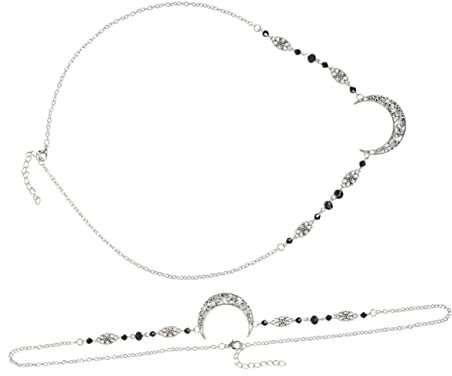 Healeved Vintage Stirnkette Aus Robuster Legierung Mit Funkelnden Perlen Zarte Haarkette Für Damen Braut Kopfschmuck Für Hochzeitsfrisuren Und Alltag