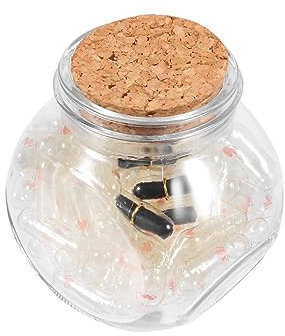 VOSAREA Bouteille à Souhaits Papier à Lettres Capsule à Message pour Exprimer Sentiments Cadeau Romantique
