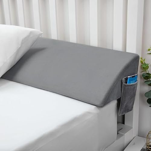 Keilkissen für Bett, dreieckiges Kopfteil (15,2 cm), Lesekissen, Bettkopfteil, Keilfüller, Lückenfüller, Matratzenkeil zwischen Kopfteil und Matratze, 137 x 25 x 15 cm, Weiß