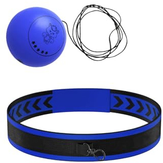 Tuxxjzm Fascia per capelli con palla da boxe, attrezzatura da allenamento per reazione di velocità di punzonatura, divertenti per appassionati di coordinazione occhio-mano per adulti