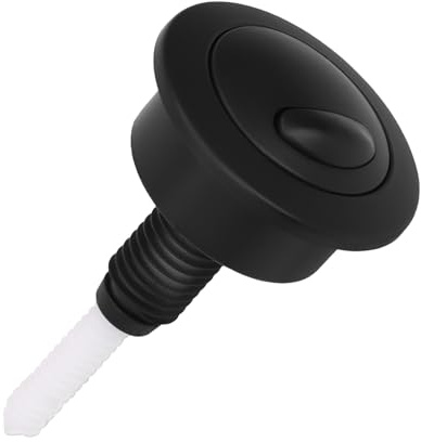 Black Toilet Flush Button, Dual Flush Toilet Push Button | Adjustable Toilet Flusher Button, Modern Minimalist Design for Toilet, Compatible with Toilet Flush Button, Black