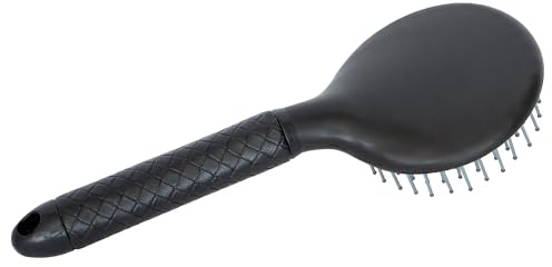 START Spazzola per cavalli con manico ergonomico – Spazzola per criniera e coda – districante delicato senza tirare – Robusto accessorio per cavalli in plastica per una cura confortevole (nero)