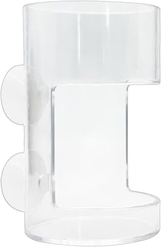 Clear Betta Fish Feeder, Feeding Tube, Tube Shrimp, Shrimp Feeding Dish, Betta with Suction Cup, Transparent Aquarium Bird, Tank Accessories for Fish