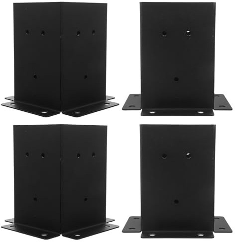 VALICLUD Heavy Duty Post Anchor Base Brackets with Coating for Pergola Deck Fence Mailbox Support Multi-surface Bolt Down Post Sleeve for Outdoor Stability and Easy Installation