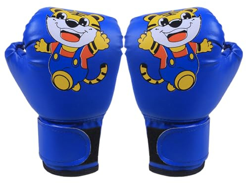 Youth Training Gloves - Pu Leather Sparring Glove, Ventilated Cartoon Design, Safe Punching Glove | Kickboxing Bag For Workout Martial Arts Pad Exercise Children Teens Fitness Protective Equipment