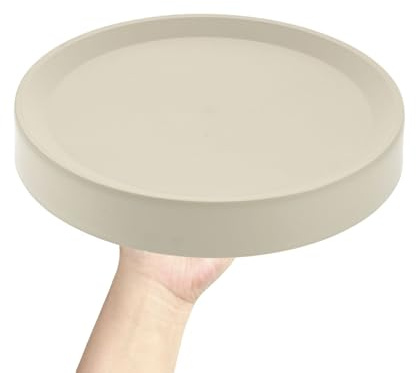 minkissy Carrello Portavasi Rotondo in Plastica Rotelle, Supporto per Piante e Fiori, Vassoio per l'Acqua Diametro 21,5 CM, per Spostare Vasi Facilmente