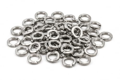 VENTUSGS Arandela Grower M4 M5 M6 M8 M10 M12 M16 M20 M24 M30 Acero Inoxidable A2 AISI 304, DIN 127, 100 Unidades, para Tornillos, Tuercas, Varillas Inox (M8)