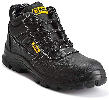 Black Hammer Comfortable Waterproof Steel Toe Caps Safety Boots Lightweight, Durable, Non-Slip Work Shoes for Work & Outdoor Activities 1007 (11 UK)