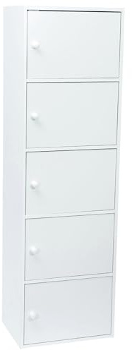 WERKA PRO Mueble Blanco con Puertas 5 Puertas (133 x 40 x 29 cm)