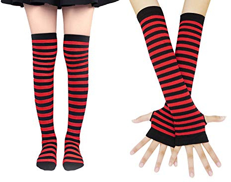 Bienvenu Damen Geeignet für Aktivitäten im Innen- und Außenbereich Fingerlose Strickhandschuhe (1er Pack)