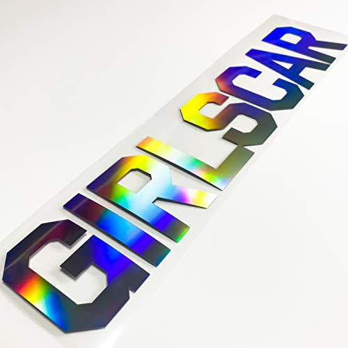 Autoaufkleber GIRLSCAR Oilslick Sticker Hologramm Frontscheiben Aufkleber Tuningsticker Regenbogen Wow Effekt Cooler Frauensticker Ladydriven Chromfolie Spiegelfolien Sticker