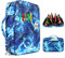 YOUSHARES 300 Slots Organizer Color Pencil Case - Pen Case Organizer with Handy Wrap & Zipper, Multilayer Holder for Prismacolor Colored Pencils & Gel Pen (Quicksand Blue)
