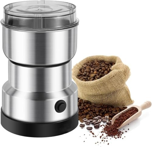 Qcwwy Moulin à Café électrique Multifonctionnel Moulin à Lame en Acier Inoxydable Moulin à Herbes à épices à Grande Vitesse de Qualité Commerciale pour Haricots, épices et Plus