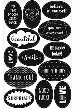 herlitz 50040308 selbstklebende Deko-Sticker Just Black, FSC, 10 x 3 Bogen