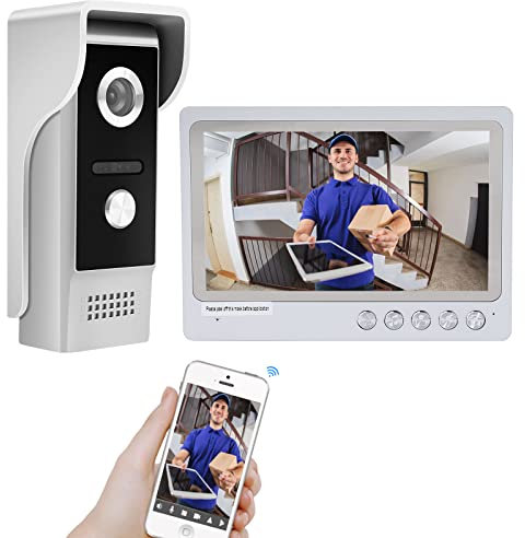 OBO HANDS 9 Inch WiFi Video Door Phone Intercom System with 4-Wire 700TVL Camera Intercom System,Support Smart APP Remote Unlock,Night Vision,Recording,Snapshot,Motion Detection,for 1-Family House