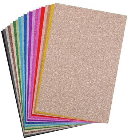 Florence glitterpapper A4 20 x 2 ark 250 g sortiment