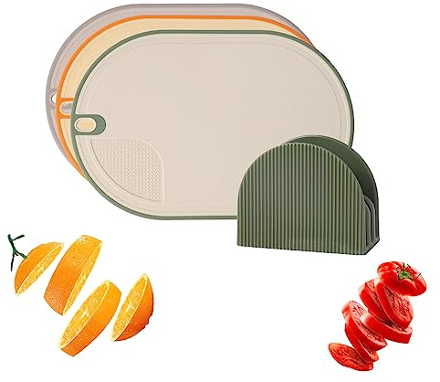 Jauhmui Schneidebrett Set Kunststoff 3 Stk Cutting Board für Obst Gemüse