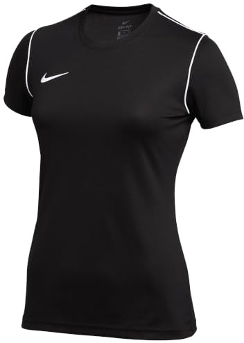Nike Femme W NK DF Park20 Top T-Shirt, Noir/Blanc/Blanc, L EU