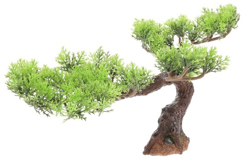 DECHOUS Mini Cliff Cypress Tree Fake Faux Plant for Indoor Home Office Decor Artificial Tree Ornament