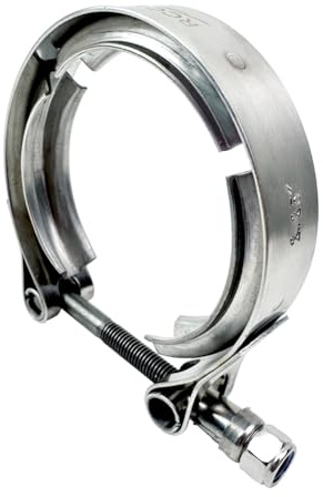 RCCT 2,25 Zoll V Band Schelle 57mm – Edelstahl 304 V Band Clamp für Auspuff/Turbo – Ohne Flansch – V-Band Klemme(2.25Zoll(57mm))