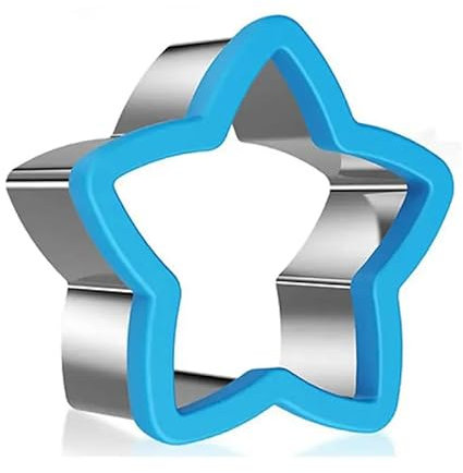CHEFZOCO Cortador de sándwich, Molde de sándwich de estrella, Troquelador sándwich estrella, molde cortador de galletas antiadherente, Plástico y acero inoxidable, 10x10 cm, Diseño Estrella