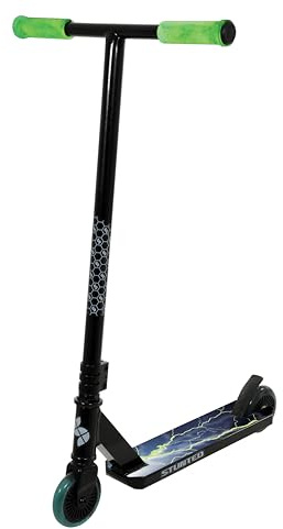 Stunted Glowstorm Inline Stunt Scooter | Glow in the Dark Kids Ages 8+ | Officially Licensed Children's Trick Push Unisex Boys Girls