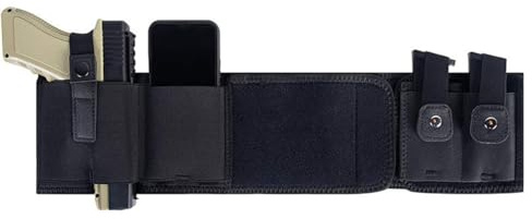 HOUSON Bauchband Holster, Verstellbares Taillenholster Pistolenholster Elastische Taktische Belly Band Taille Pistolenholster mit Taschen